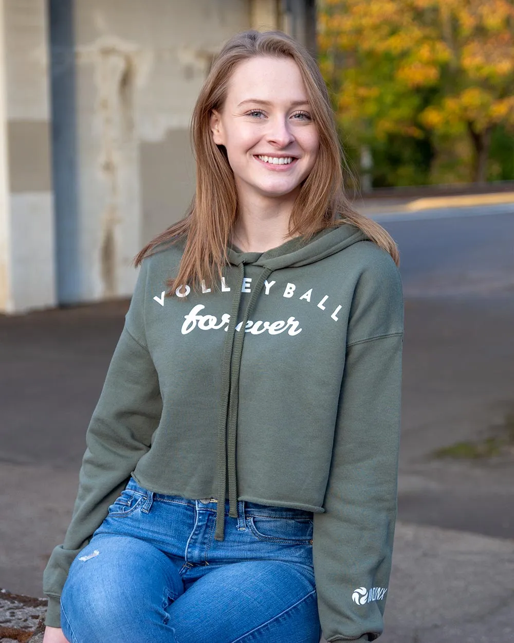 Volleyball Forever Cropped Hoodie