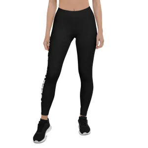 Volleyball Mom Black Leggings