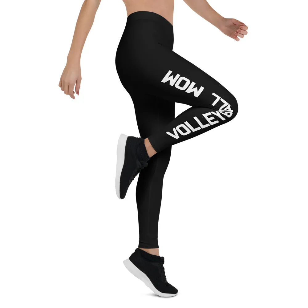 Volleyball Mom Black Leggings