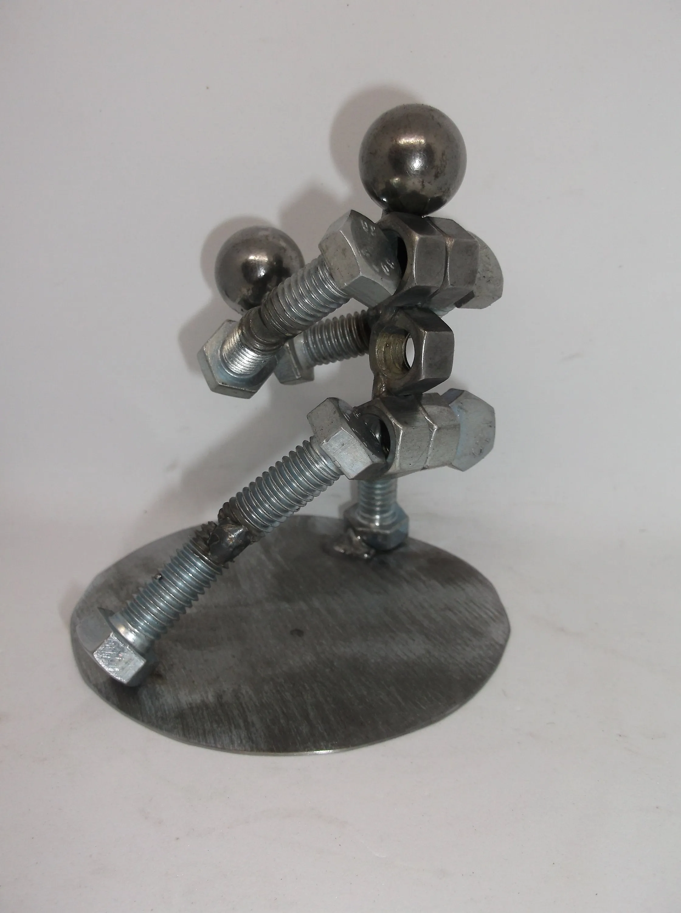 Volleyball Player, Metal Figurine, Upcycled Metal Art