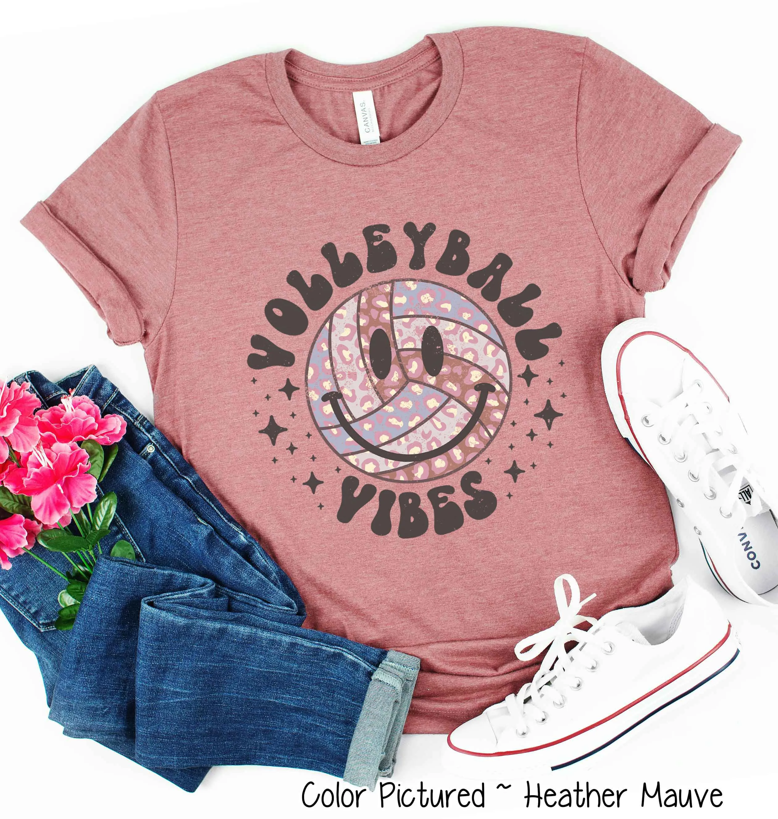 Volleyball Smile Retro Vibes Tee