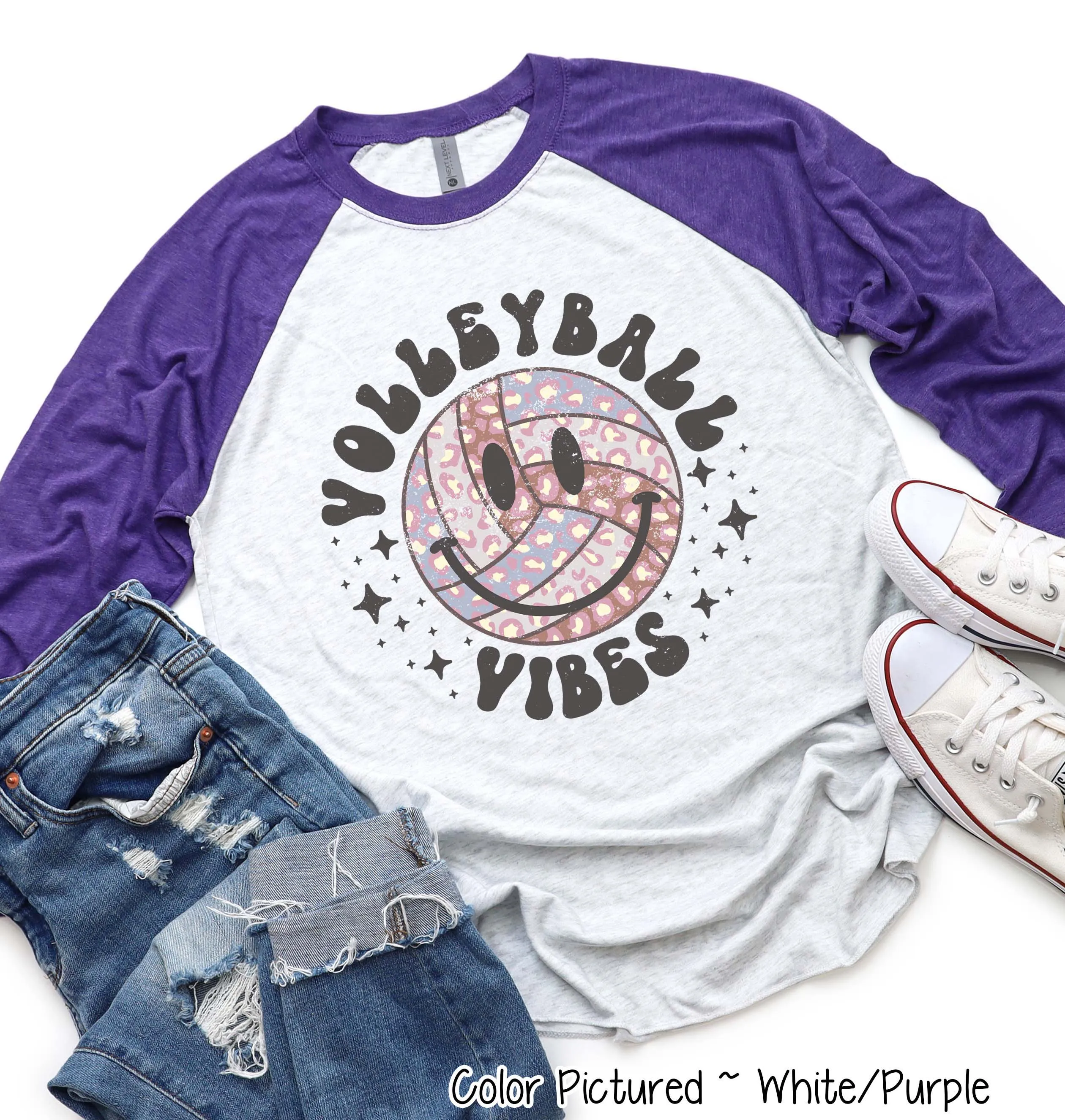 Volleyball Smile Retro Vibes Tee