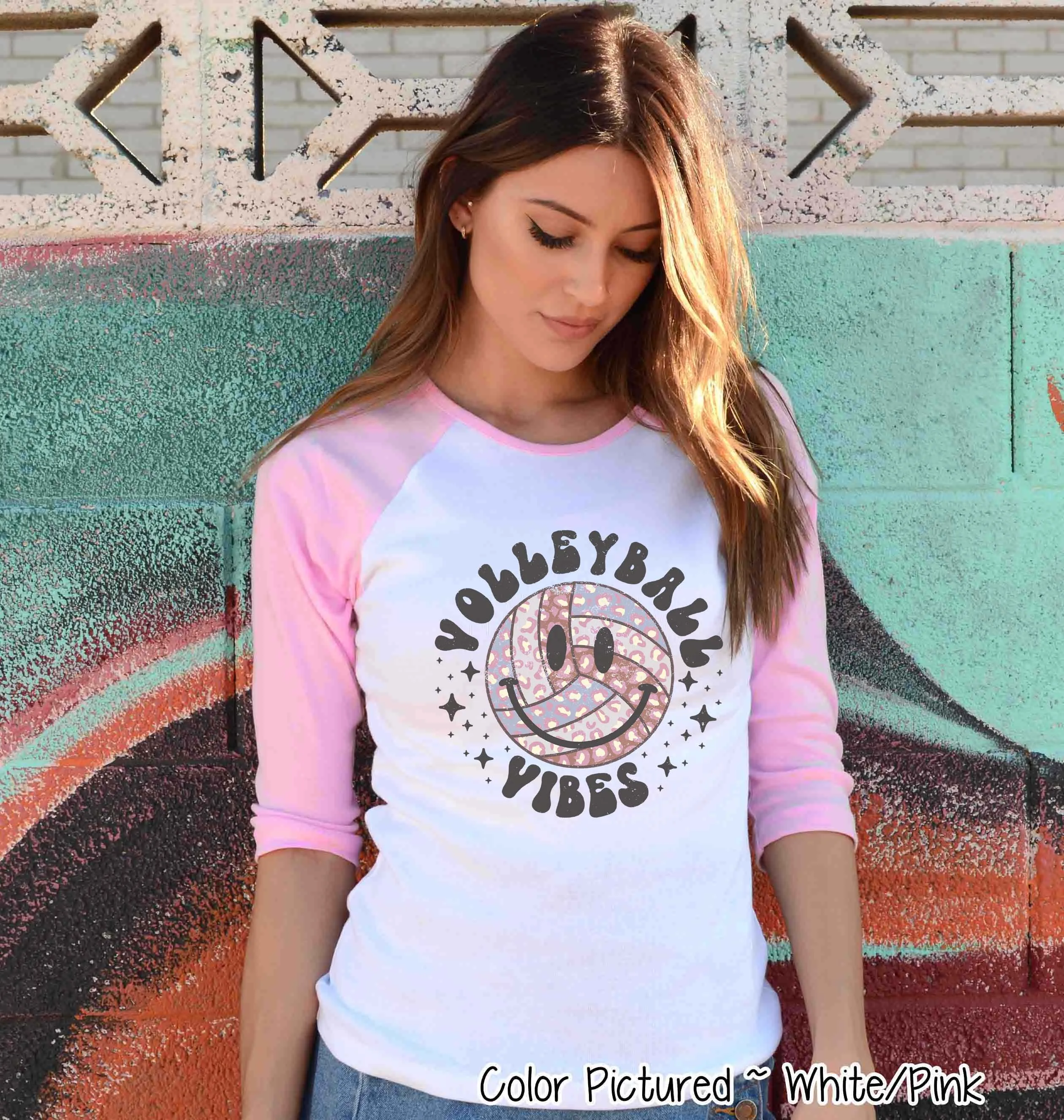 Volleyball Smile Retro Vibes Tee