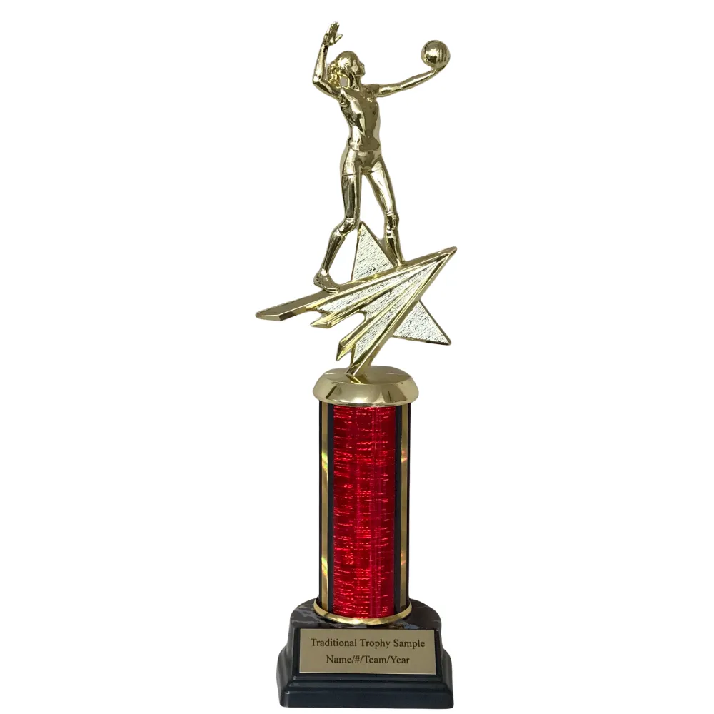 Volleyball Trophy - Colored Column