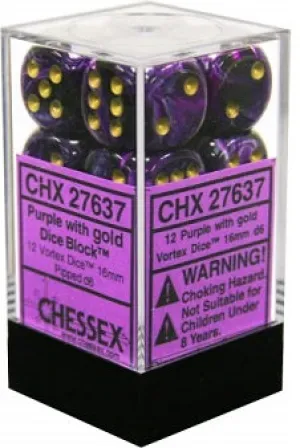 VORTEX 12D6 PURPLE/GOLD 16MM