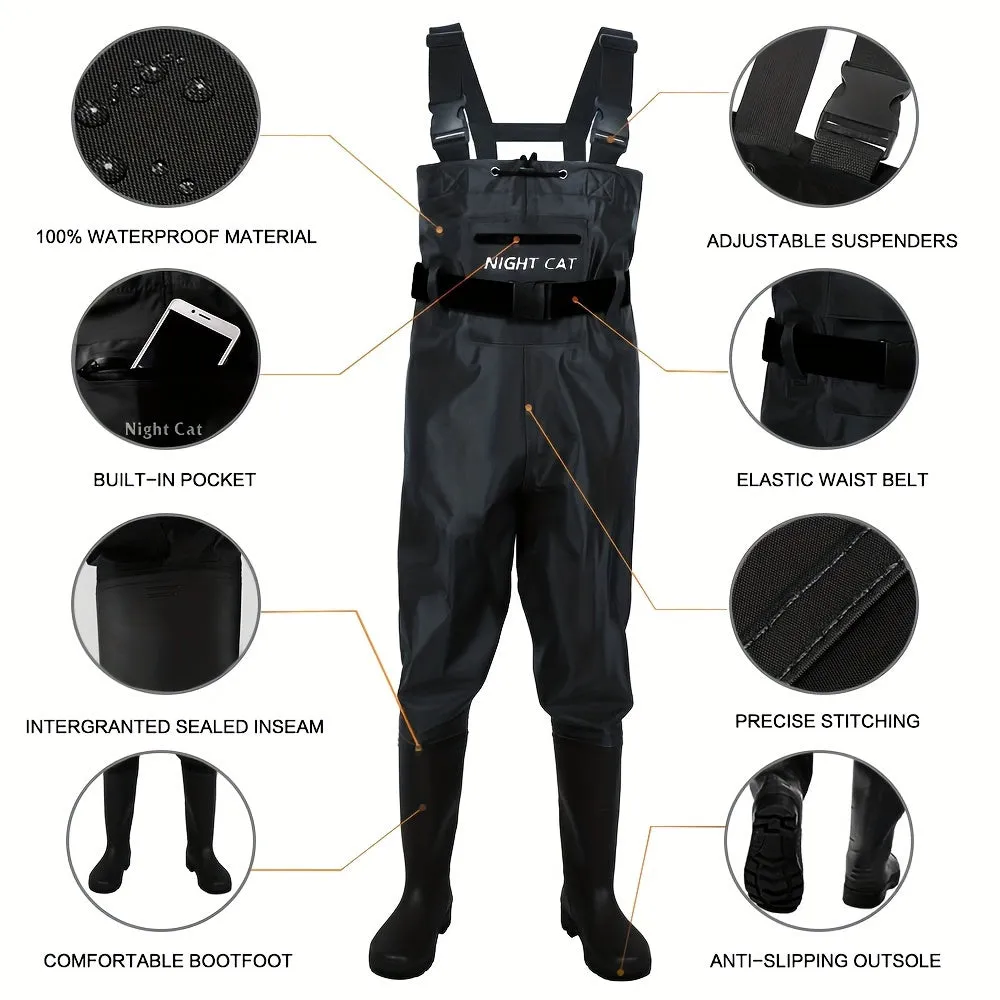 Waterproof Fishing & Hunting Chest Waders with Boots