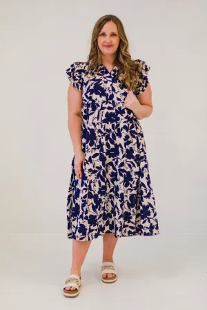 What I Love About Sunday Navy/Cream Dress
