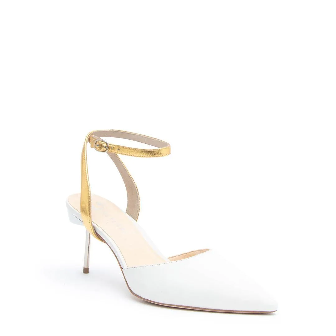 White Stiletto   Gold Marilyn