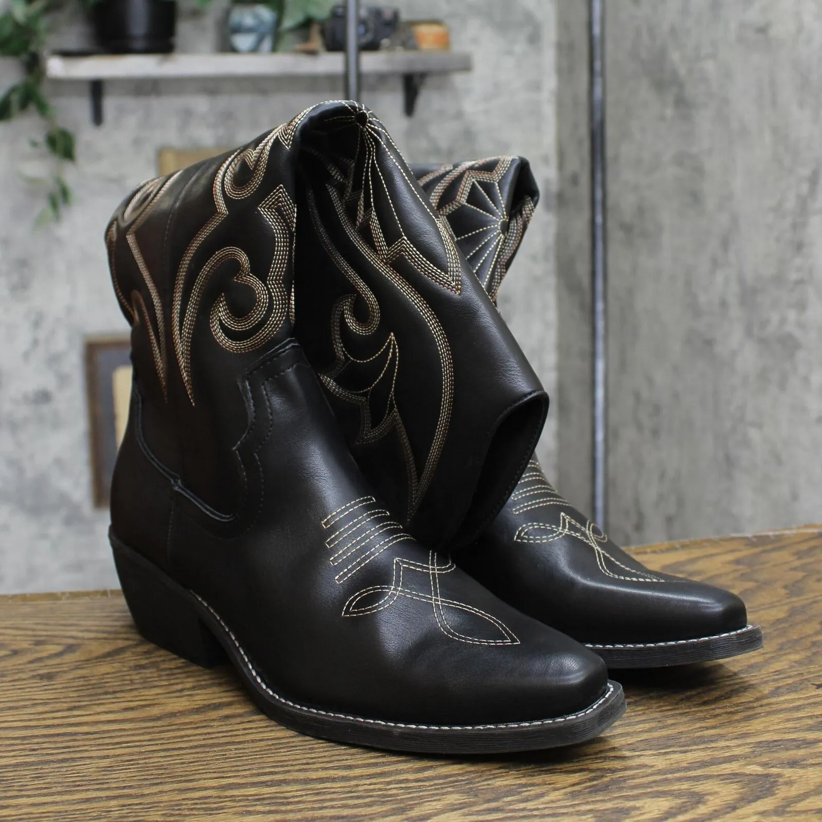 Wild Fable Kenzi Tall Western Dress Boots with Memory Foam Insole Black 11M