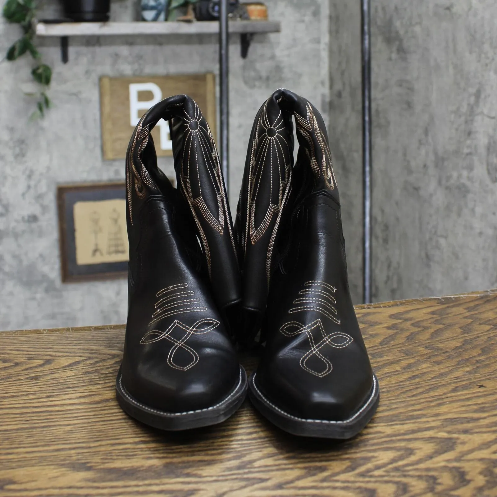 Wild Fable Kenzi Tall Western Dress Boots with Memory Foam Insole Black 8.5M