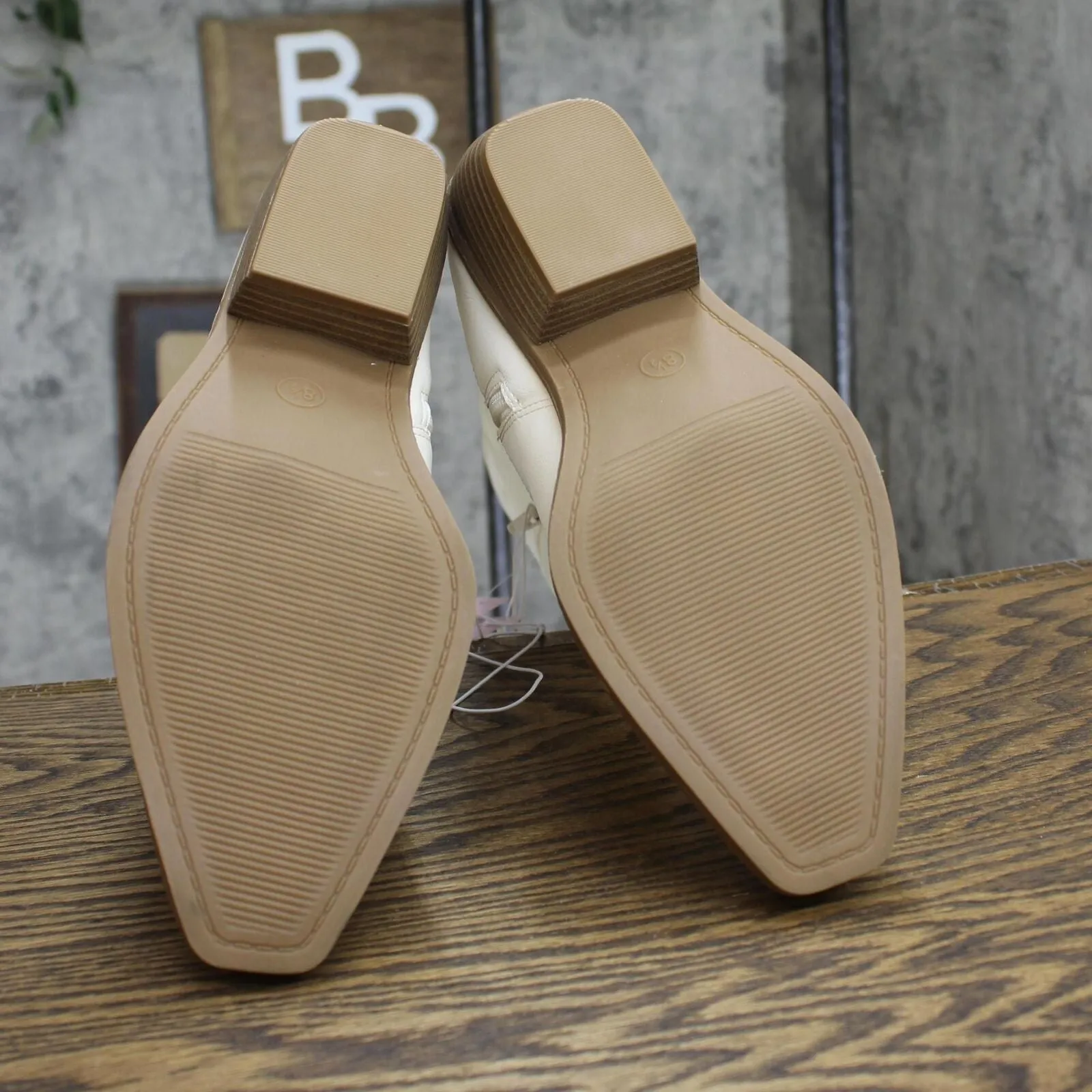 Wild Fable Kenzi Western Boots with Memory Foam Insole Ivory Off White 8.5M