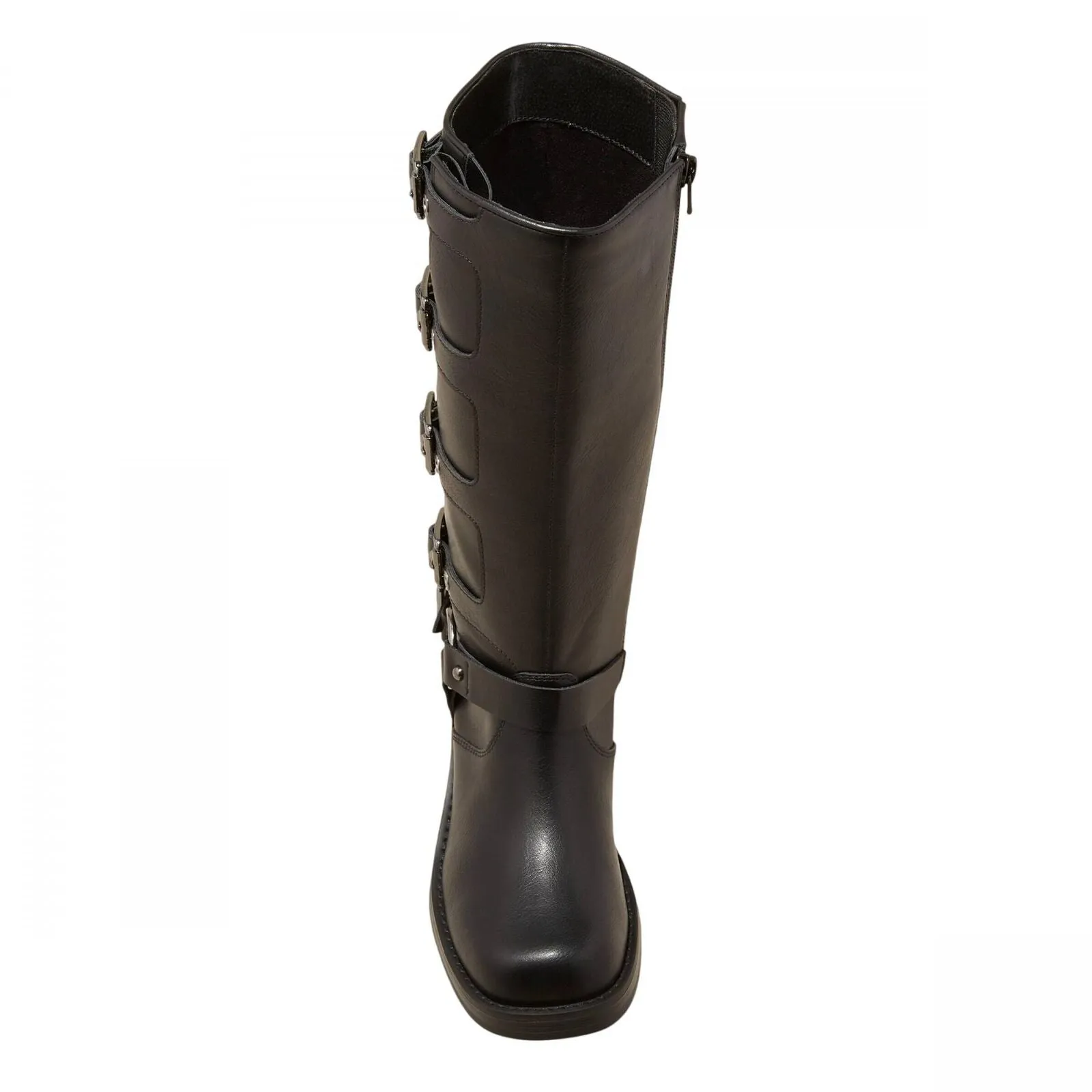Wild Fable Rebel Distressed Wide Calf Tall Moto Riding Boots Black 7.5M-WC