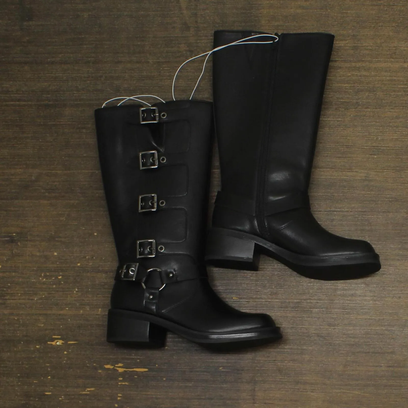 Wild Fable Womens Rebel Tall Moto Buckle Boots 90366583 Black 7M