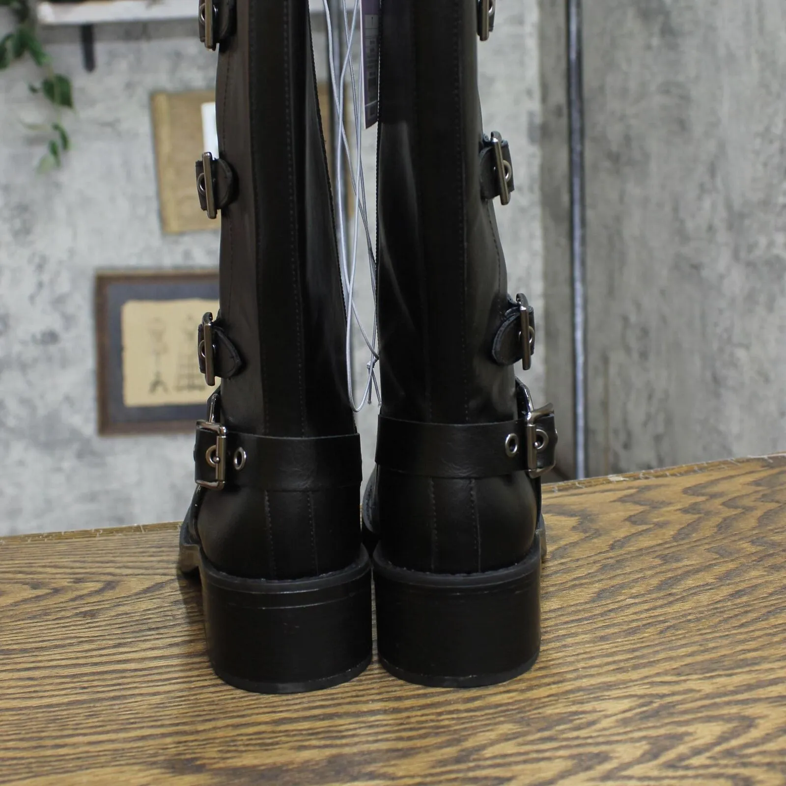 Wild Fable Womens Rebel Tall Moto Buckle Boots 90366583 Black 7M