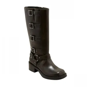 Wild Fable Womens Rebel Tall Moto Buckle Boots 90366583 Brown 7.5M