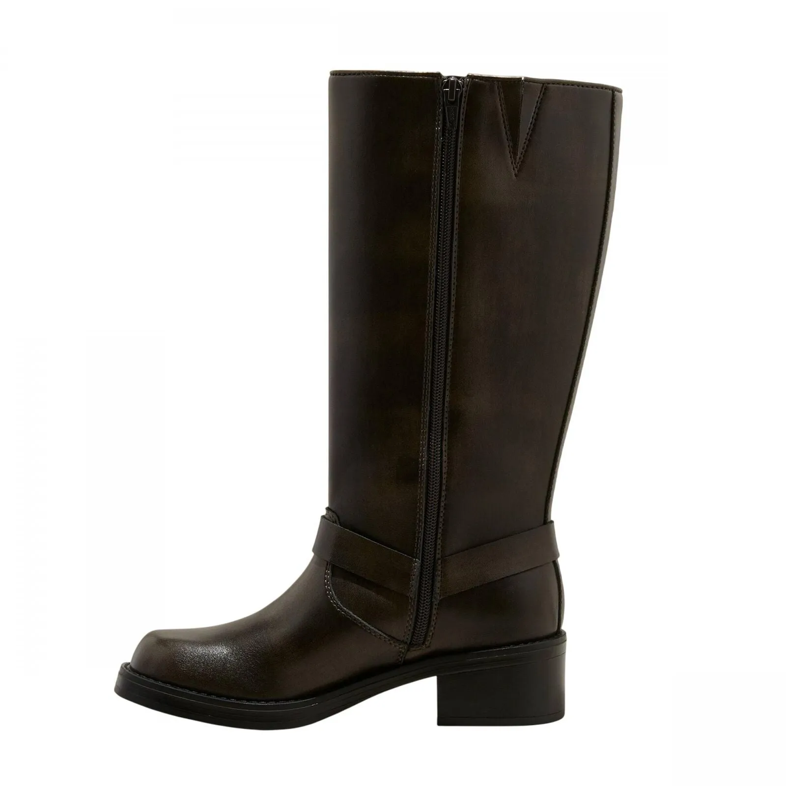 Wild Fable Womens Rebel Tall Moto Buckle Boots 90366583 Brown 9M