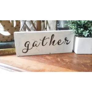 Wooden Gather Sign