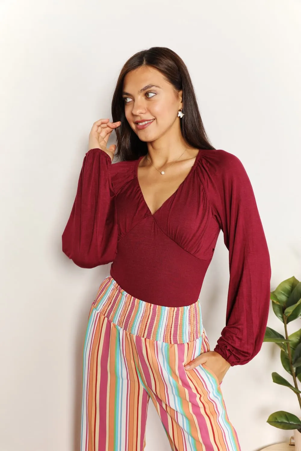 Working It V-Neck Bodysuit