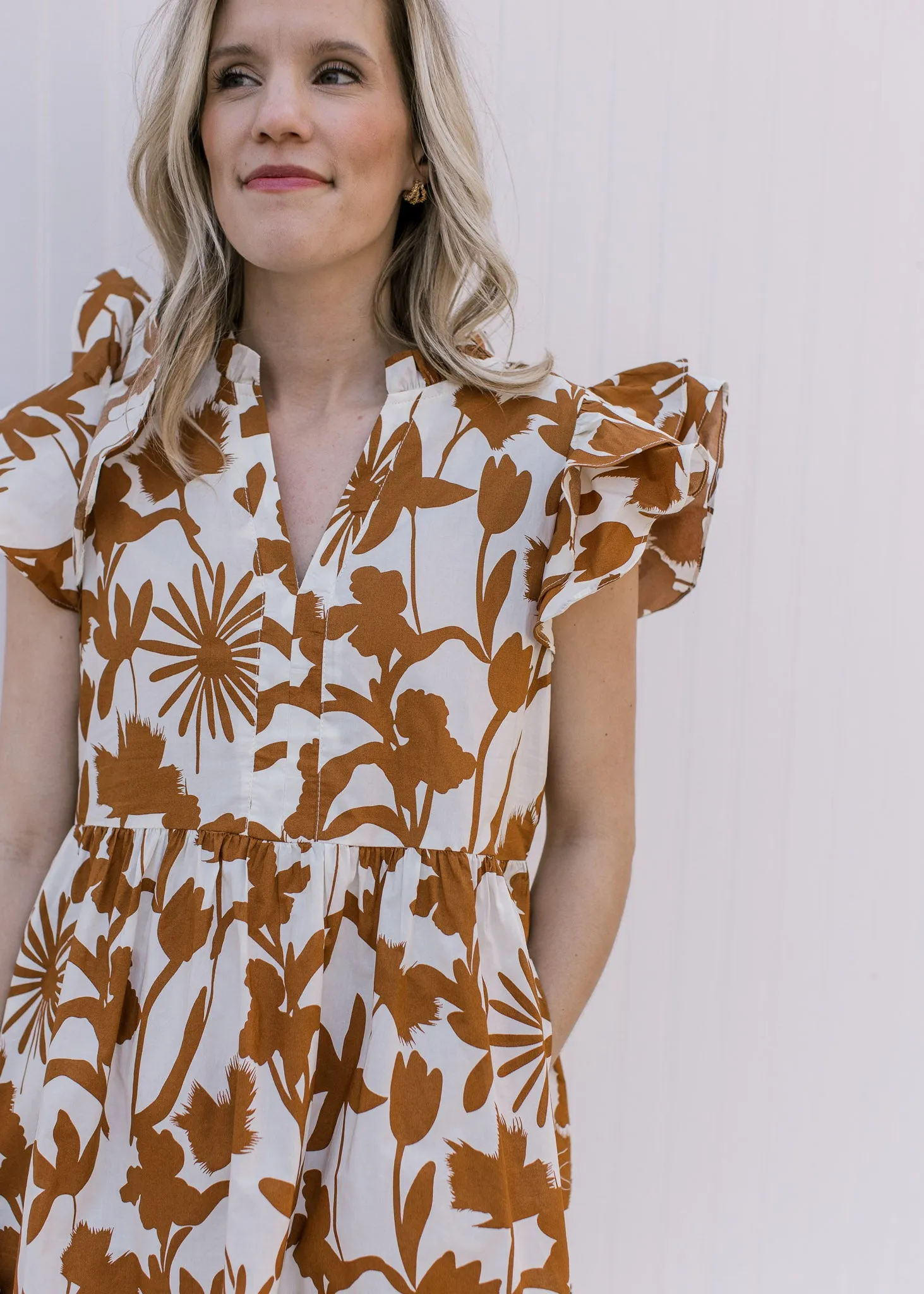 X Neutral Ground Printed Dress