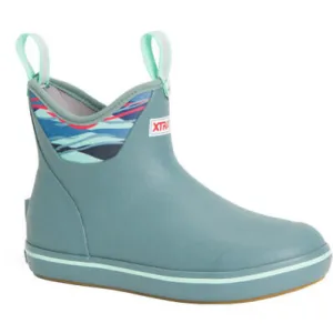 Xtratuf Women's 6 Inch Trooper Blue/Beach Glass Ankle Deck Boot