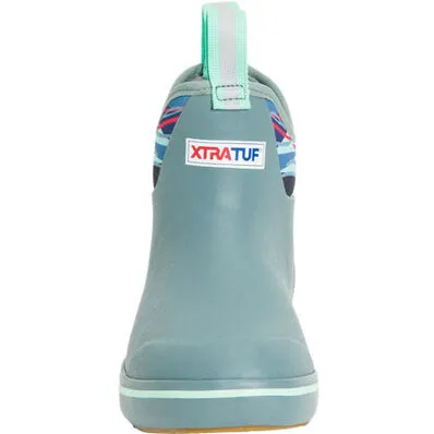 Xtratuf Women's 6 Inch Trooper Blue/Beach Glass Ankle Deck Boot