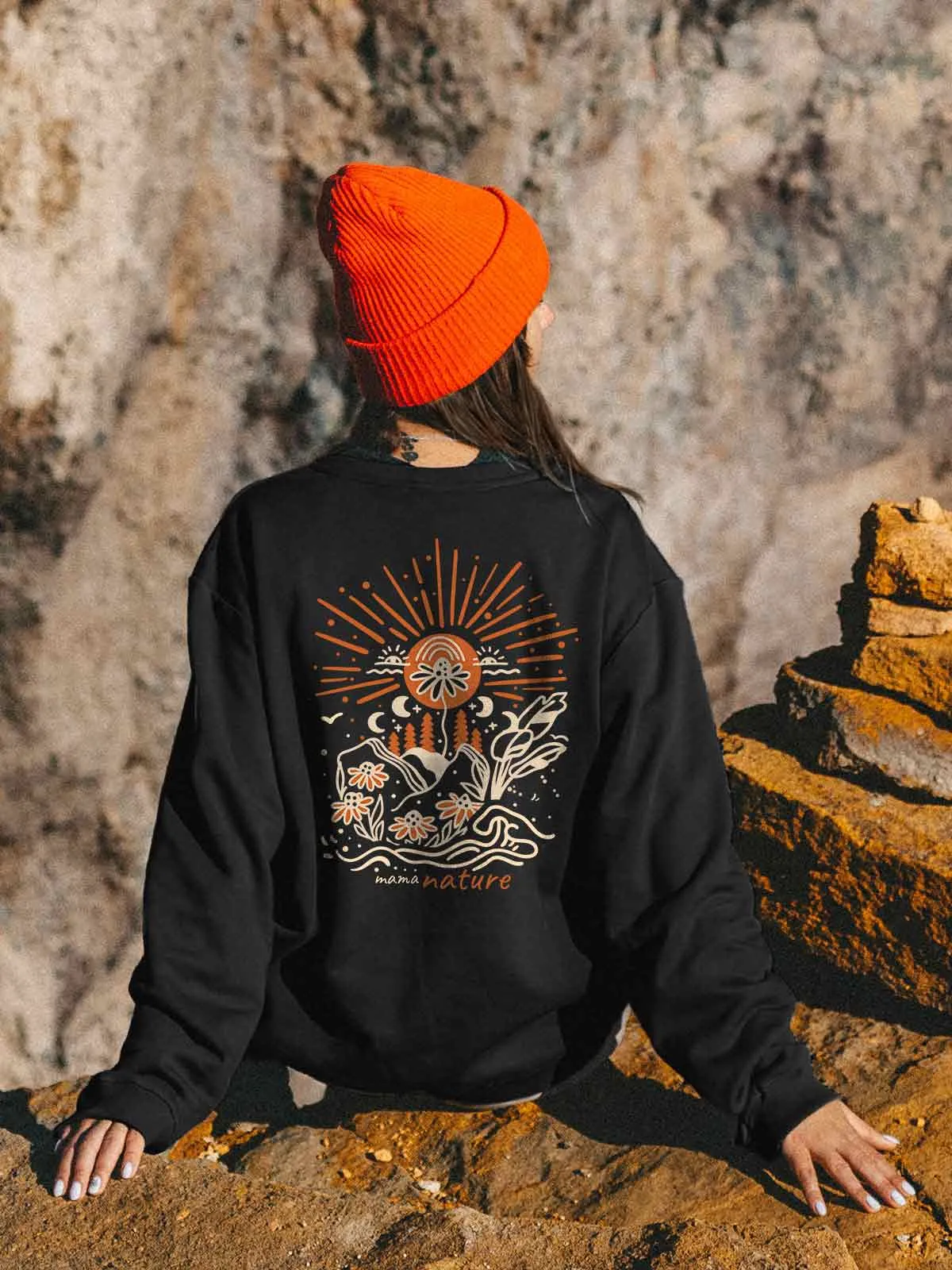 Your Happy Place | Back Printed Unisex Sweatshirt